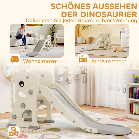 Rootz 3-in-1 Children's Slide - Kids Climbing Frame - Indoor Playset - Space-Saving Design - 132cm x 31cm Slide