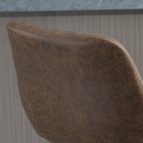 Rootz 4 Piece Set Bar Stools - Counter Seating - Home Bar Chairs - Retro Style - Microfiber - 43cm x 46.5cm x 89-110cm