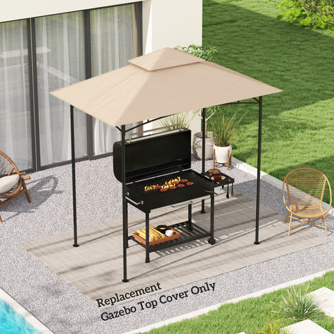 Rootz Garden Gazebo Replacement Tarpaulin - BBQ Grill Gazebo Roof - Sunshade Canopy - UPF50+ Protection - 244cm x 152cm
