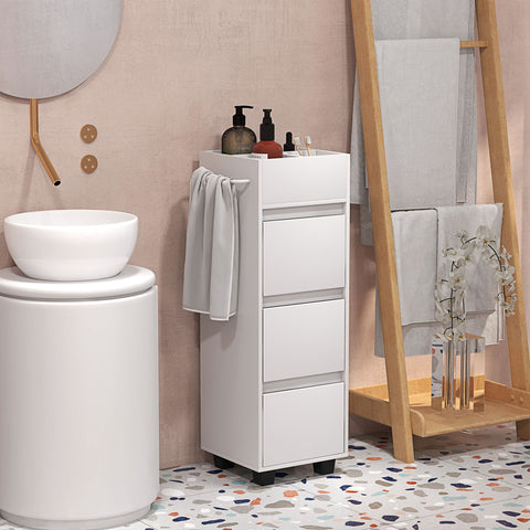 Rootz Bathroom Storage Unit - Cabinet - Organizer - Tip-Proof Stability - 35cm x 30cm x 90cm
