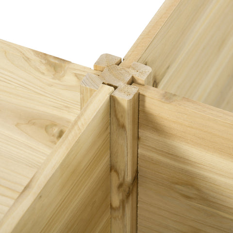 Rootz Modular Flower Bed Set - Raised Planter - Spruce Wood Boxes - Boosts Root Growth - 230l x 230b x 28h cm