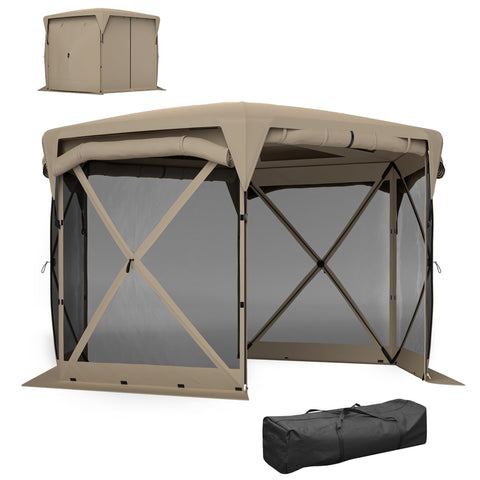 Rootz 3 x 3.5 Pop-Up Garden Tent - Pavilion - Gazebo - UPF30+ Protection - 345cm x 300cm x 210cm