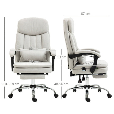 Rootz Massage Office Chair - Ergonomic Office Chair - Heated Office Chair - Intensive Study Chair - 66cm x 67cm x 110-118cm