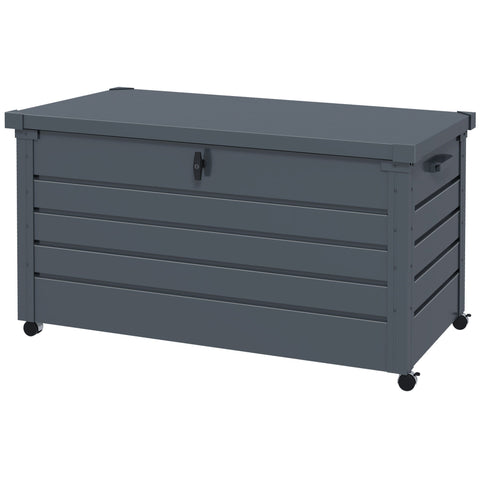 Rootz Outer Bearing Box - Storage Chest - Deck Box - Weatherproof & Lockable - Galvanized Steel - 120x62x66 cm