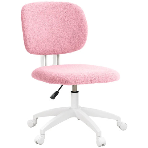 Rootz Office Chair - Computer Chair - Swivel Chair - Height Adjustable - Foam Padding - Pink - 48 cm x 53 cm x 80-90 cm