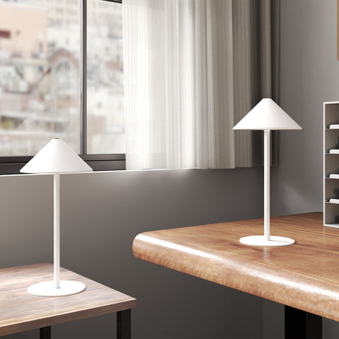 Rootz LED Bedside Lamp - Desk Lamp - Touch Light - Rechargeable Metal - USB Cable - Ø15 x 31.5H cm