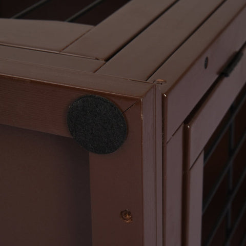 Rootz Dog Crate - Wooden Dog House - Pet Kennel - MDF Material - 58.5cm x 81cm x 66cm - 2 Entrances - Lockable - for Medium and Small Dogs