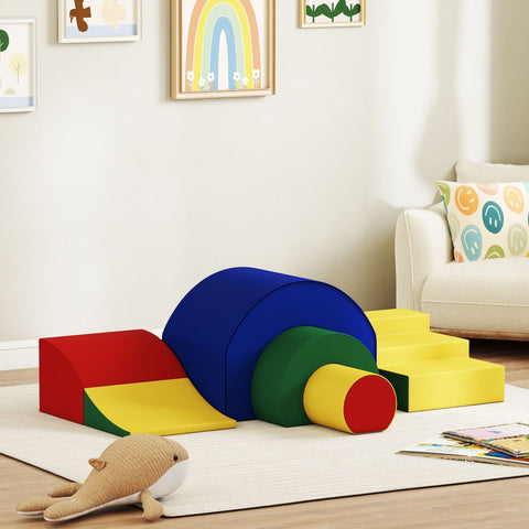 Rootz 5-Part Soft Module Set - Baby Play Set - Foam Play Shapes - Promotes Motor Skills - 181cm x 39cm x 44cm