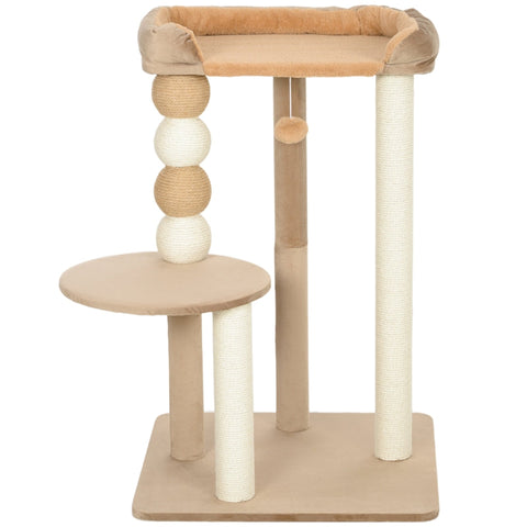 Rootz Luxurious Cat Tree - Scratching Post - Kitty Tower - Comfort for Larger Cats - 56L x 54W x 86H cm