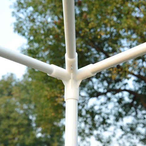 Rootz Garden Pavilion Party Tent - Outdoor Canopy - Event Shelter - Robust Frame - Water-Repellent Roof - Easy Transport - 270cm x 270cm x 245cm