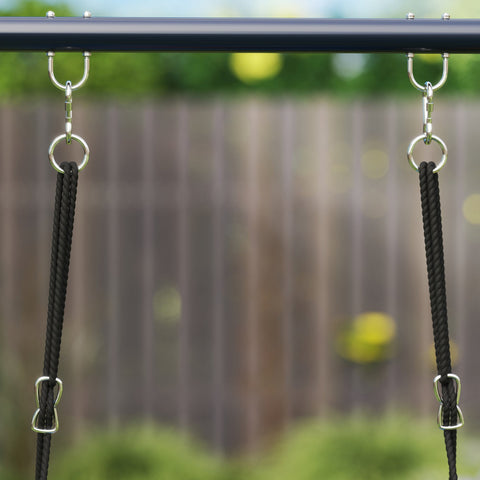 Rootz Swicken 3-Child Swing Set - Outdoor Playset - Garden Swings - Durable Steel Frame - 365cm x 180cm x 184cm