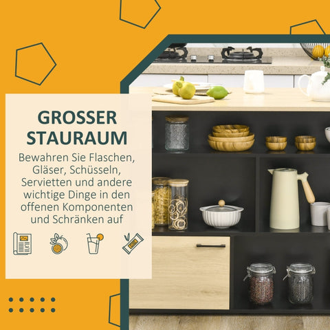 Rootz 3 Piece Bar Set - Home Bar Furniture - Space-Saving Bar Table - Modern Design - Ample Storage - 116L x 79.5W x 89.5H cm - MDF Material