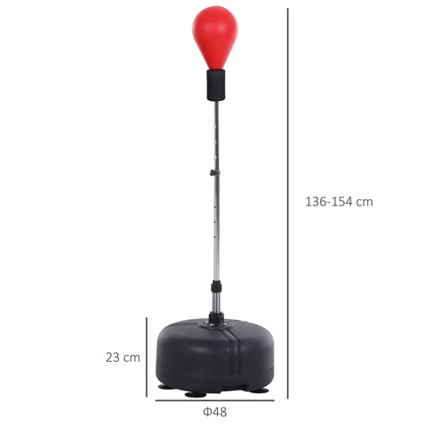 Rootz Punching Ball Set - Boxing Training Set - Height Adjustable 136-154 cm - Enhance Coordination - 48 cm Base with Gloves