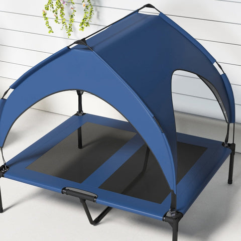 Rootz Outdoor Dog Bed - Pet Bed - Cooling Dog Bed - UV Resistant Roof - 91cm x 76cm x 89cm