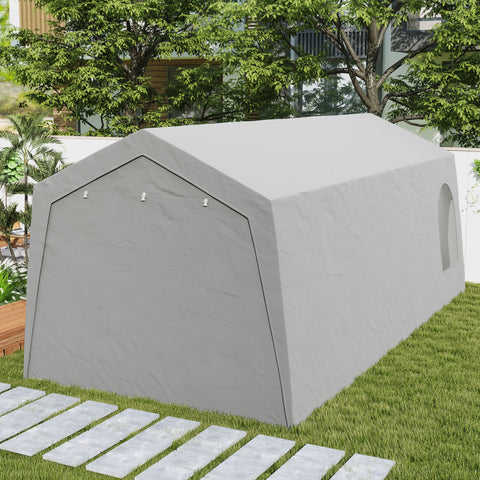 Rootz 3x6m Waterproof Garden Shed - Storage Tent - Outdoor Shelter - UV Resistant - Galvanized Metal Frame - 300x597x257cm