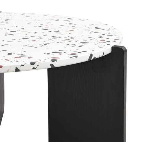 Rootz Modern Set of 2 Coffee Tables - Stylish Tables - Artistic Pattern Tables - Durable MDF - 70cm x 70cm x 35cm & 50cm x 50cm x 45.5cm