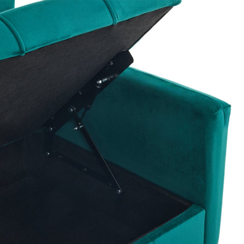 Rootz 2-Seater Velvet Sofa - Storage Couch - Lounge Sofa - Comfort & Elegant Design - 135cm x 71cm x 71cm