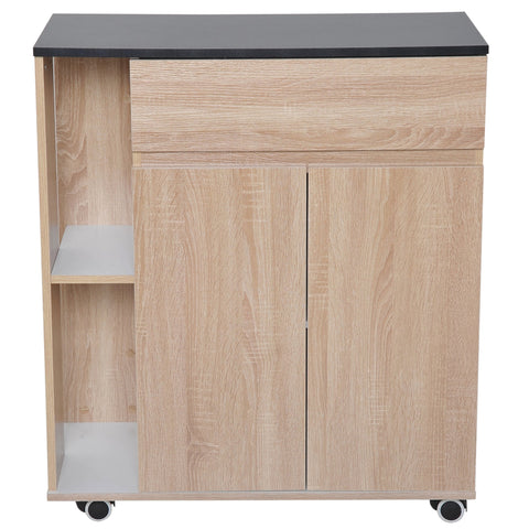 Rootz Kitchen Trolley - Serving Cart - Multifunctional Trolley - Ample Storage - 78cm x 39.5cm x 88.5cm