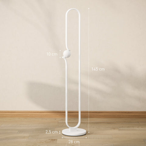 Rootz LED Floor Lamp - Musical Note Design - Glass Screen Lamp - Stylish Room Lighting - 28cm x 28cm x 145cm