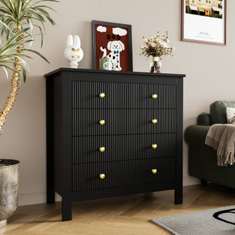 Rootz Elegant Sideboard - Storage Cabinet - Drawer Unit - Luxurious Shine - 79cm x 39.5cm x 80.5cm