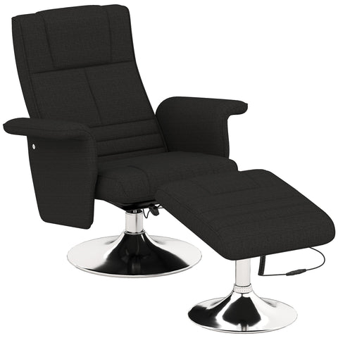 Rootz Massage Chair with Stool - Recliner - Relaxation Chair - 8-Point Vibration - 78cm x 95cm x 88cm