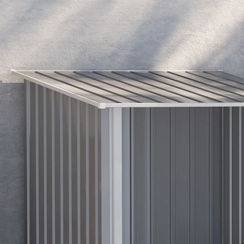 Rootz Tool Shed - Garden Tool Shed - Compact Shed - Metal Tool Shed - Gray - 100 x 103 x 160cm