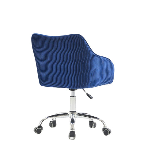 Rootz Adjustable Swivel Velvet Chair - Office Chair - Makeup Chair - Optimal Comfort - 56cm x 55cm x 83cm