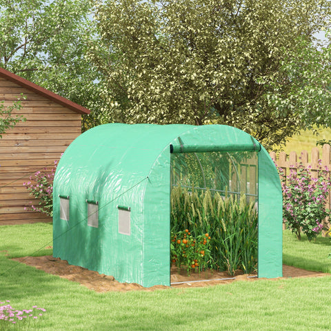 Rootz Garden Greenhouse Tunnel - Plant Nursery - Polyethylene Shelter - Integrated Irrigation - 298cm x 200cm x 197cm