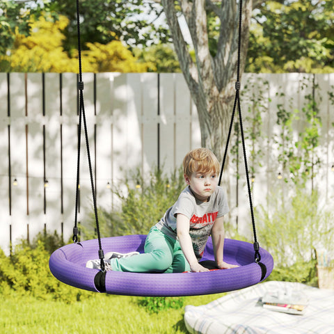 Rootz Nestscarkel Round Garden Swing - Children's Swing - Basket Swing - 150kg Capacity - Ø98 x 190h cm
