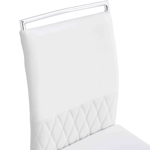 Rootz Dining Chairs Set - Modern Seating - Faux Leather - Comfort Support - 42L x 45W x 95H cm - Water-Repellent Finish