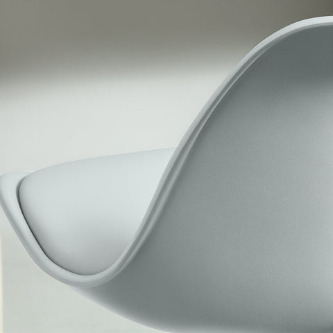 Rootz Set of 2 Swivel Bar Stools - Bar Chairs - Adjustable Swivel Chairs - Comfortable Backrest - 42 x 38 x 82-104 cm - Grey and Silver