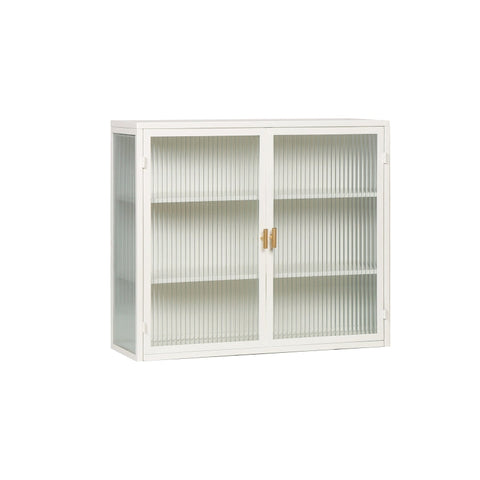 Rootz Modern Wall Cabinet - Glass Door Cabinet - Display Cabinet - Stylish Storage - 70cm x 23cm x 60cm