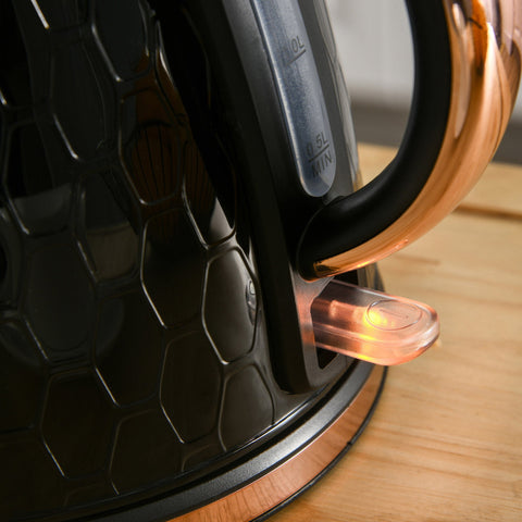 Rootz Kettle and Toaster Set - Quick Boil - Even Browning - LED Display - Black - 1.7L Capacity - 27.4x17.7x18.8cm