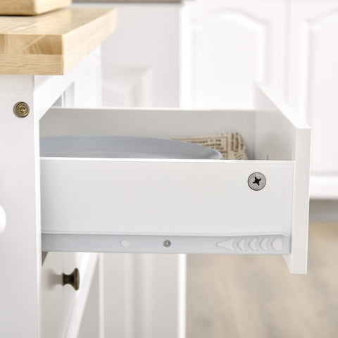 Rootz Kitchen Trolley Stand Shelf - Rollable Serving Trolley - Mobile Kitchen Cart - Ample Storage - Elegant Design - Durable Rubber Wood - 108cm x 45cm x 89cm