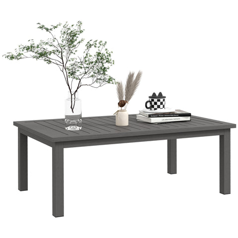 Rootz Coffee Table - Patio Table - Garden Table - Indoor/Outdoor Use - Corrosion Resistant Aluminum - 100cm x 60cm x 37cm