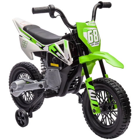 Rootz Motorcycle for Children - Kids Electric Bike - Ride-On Motorbike - Shock Absorber - 107L x 56W x 70H cm - Music & Training Wheels for Fun