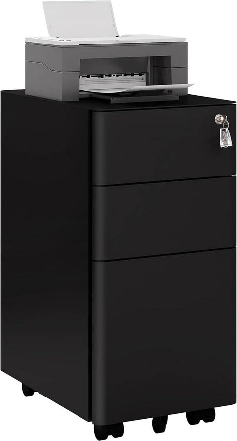 Rootz Rolcontainer - Afsluitbare archiefkast - Mobiele opslageenheid - Veilig, ruim, duurzaam - Metaal - 30 cm x 60 cm x 45 cm