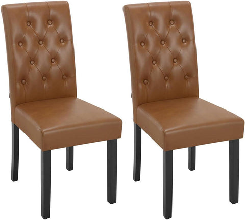 Rootz Dining Chair - High Back Chair - Faux Leather Chair - Ergonomic Design - Easy Maintenance - Sturdy Build - 44cm x 99cm x 59cm