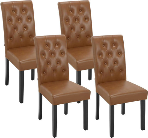Rootz Dining Chair - High Back Chair - Leather Chair - Ergonomic Design - Easy to Clean - Durable Construction - 44cm x 99cm x 59cm