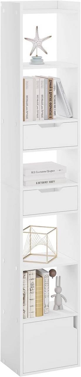 Rootz Modern Multi-Functional Bookcase - Storage Organizer - Shelving Unit - Durable, Space-Efficient, Ample Storage - 33cm x 181cm x 24cm