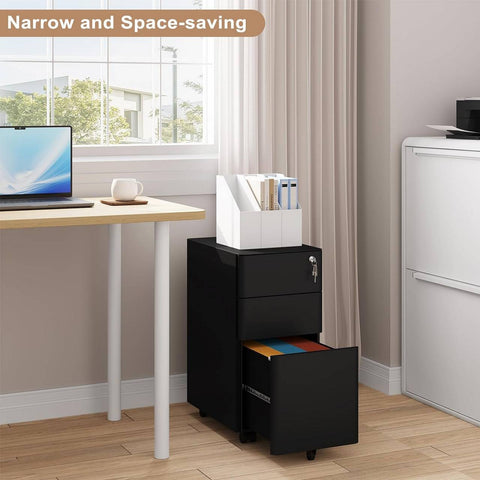 Rootz Rolcontainer - Afsluitbare archiefkast - Mobiele opslageenheid - Veilig, ruim, duurzaam - Metaal - 30 cm x 60 cm x 45 cm