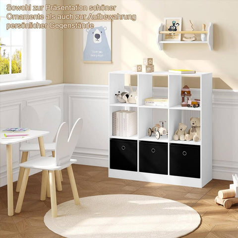 Rootz Modern Cube Shelf - Bookcase - Storage Organizer - Ample Space - Durable & Stable - Moisture-Proof - 80cm x 86.5cm x 30cm