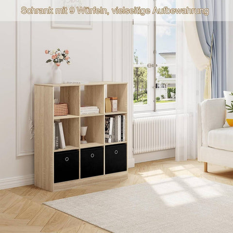 Rootz Modern Cube Shelf - Bookcase - Storage Organizer - Ample Space - Durable & Water-Repellent - Safe & Stable - 80cm x 86.5cm x 30cm