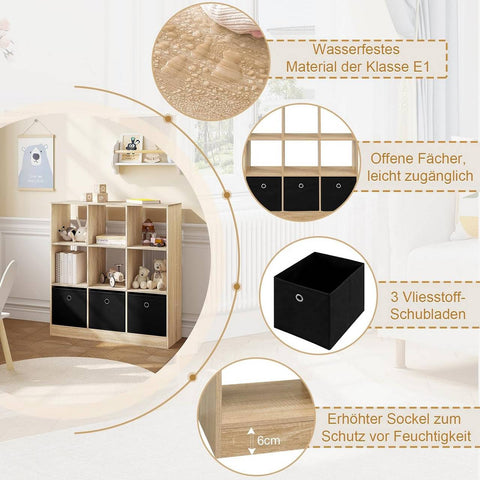 Rootz Modern Cube Shelf - Bookcase - Storage Organizer - Ample Space - Durable & Water-Repellent - Safe & Stable - 80cm x 86.5cm x 30cm
