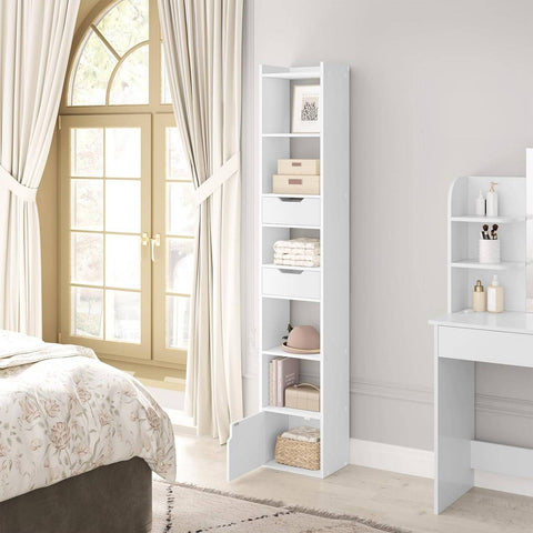 Rootz Modern Multi-Functional Bookcase - Storage Organizer - Shelving Unit - Durable, Space-Efficient, Ample Storage - 33cm x 181cm x 24cm