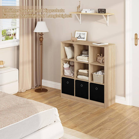 Rootz Modern Cube Shelf - Bookcase - Storage Organizer - Ample Space - Durable & Water-Repellent - Safe & Stable - 80cm x 86.5cm x 30cm