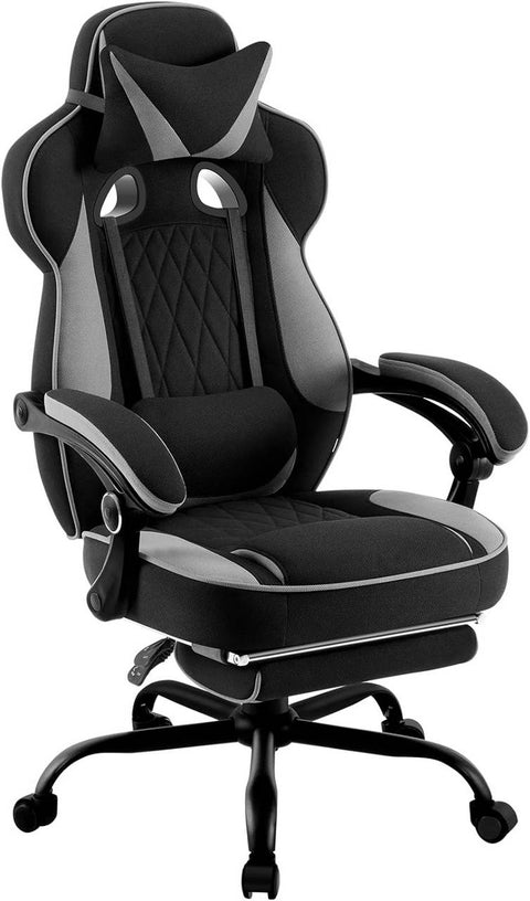 Rootz Ultimate Gaming Chair - Office Chair - Ergonomic Chair - Pocket Spring Cushion - Breathable Mesh - Adjustable Comfort - 120-127.5cm x 57cm x 51.5cm