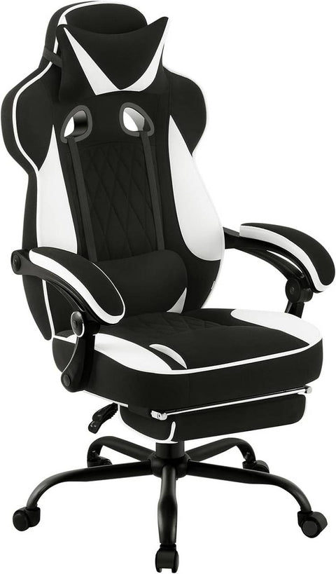 Rootz Gaming Chair - Office Chair - Computer Chair - Pocket Spring Cushion - Ergonomic Design - Breathable Mesh Fabric - 57cm x 51.5cm