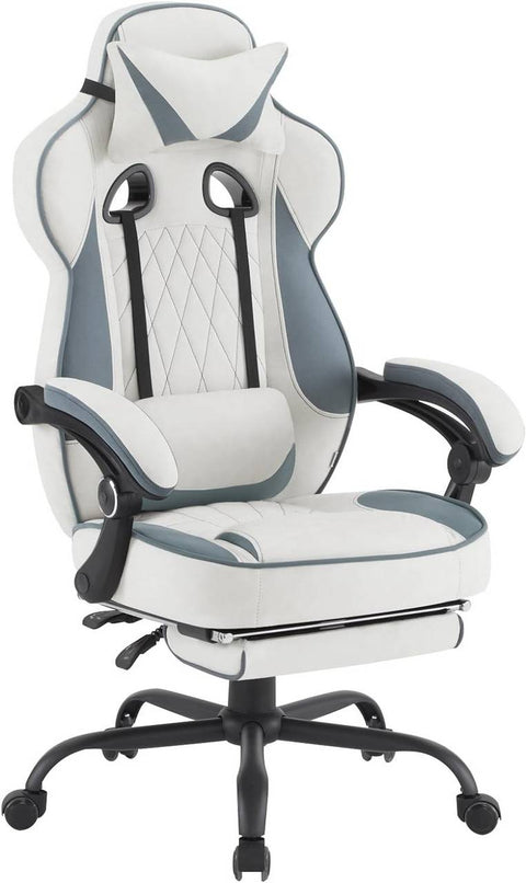 Rootz Ultimate Gaming Chair - Ergonomic Office Chair - Computer Chair - Enhanced Comfort with Built-in Springs - Stain Resistant Leathaire Fabric - Adjustable & Durable Design - 120-127.5cm x 57cm x 51.5cm