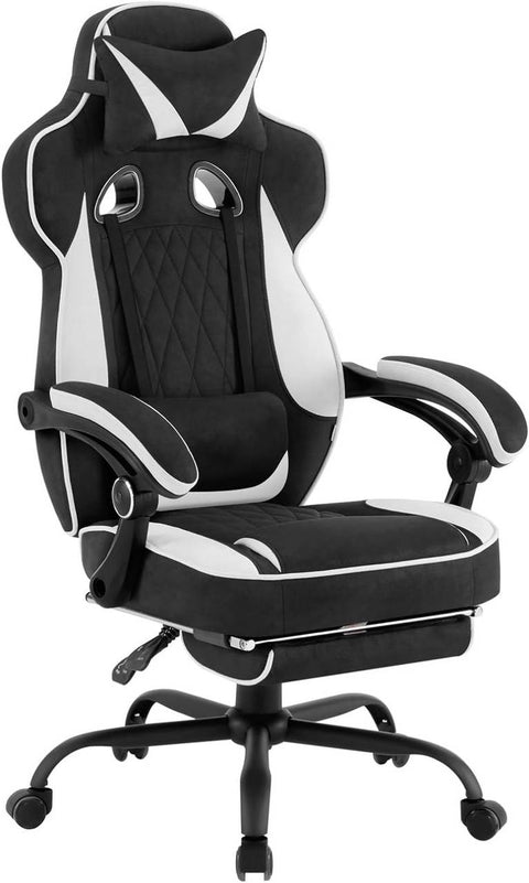 Rootz Gaming Chair - Office Chair - Computer Chair - Pocket Spring Cushion - Ergonomic Design - Durable Leathaire Fabric - 57cm x 51.5cm